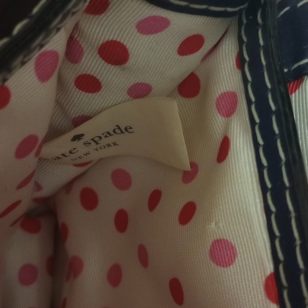 ♠️ KATE SPADE NAVY BLUE SMALL LEATHER CROSSBODY BAG - Picture 10 of 11